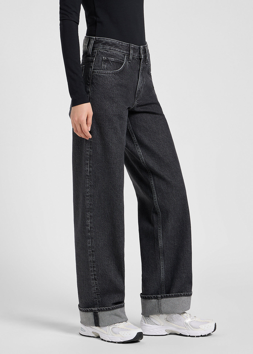 Damskie Spodnie Dzinsowe Lee Rider Loose Straigt Bygone Era - 112370947