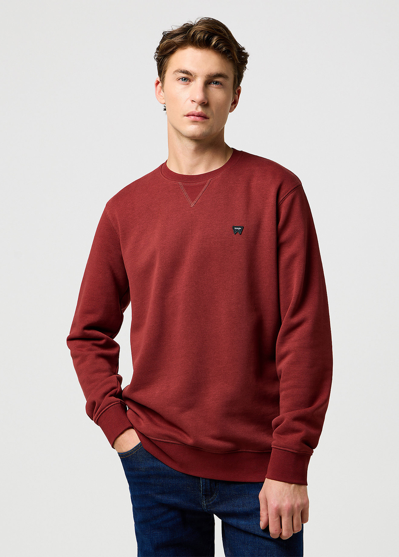 Meska Bluza Wrangler Regular Sign Off Tee Fired Brick - 112371464