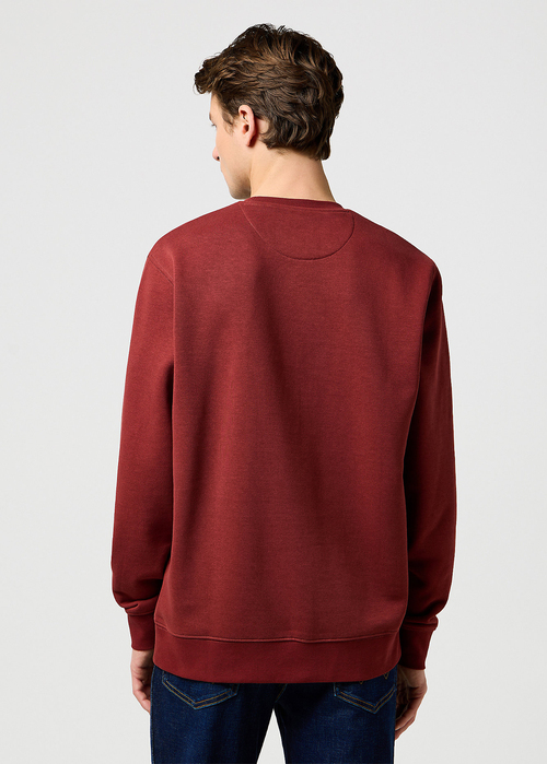 Meska Bluza Wrangler Regular Sign Off Tee Fired Brick - 112371464