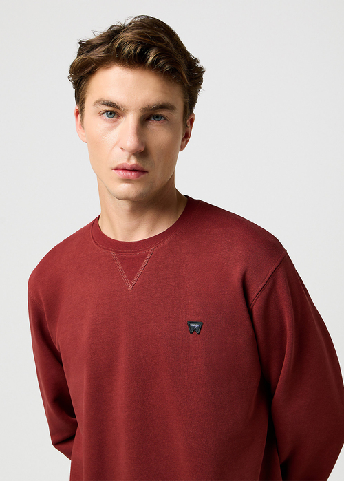 Meska Bluza Wrangler Regular Sign Off Tee Fired Brick - 112371464