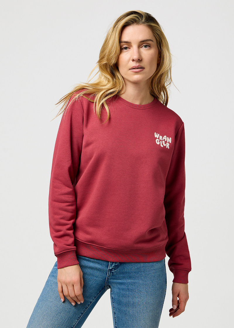 Bluza Damska Wrangler Regular Sweatshirt Earth Red - 112370773