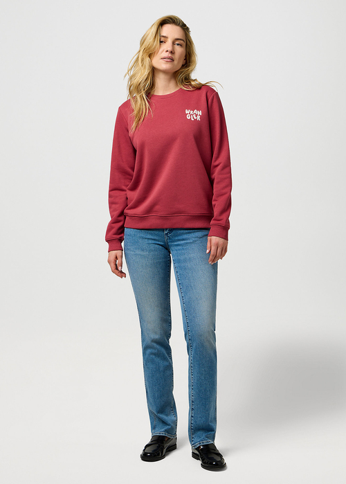 Bluza Damska Wrangler Regular Sweatshirt Earth Red - 112370773