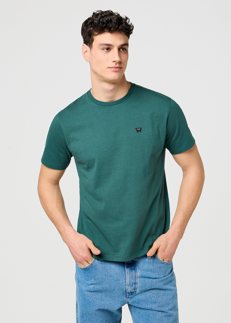 Meski T Shirt Wrangler Regular Sign Off Tee Bistro Green - 112371479