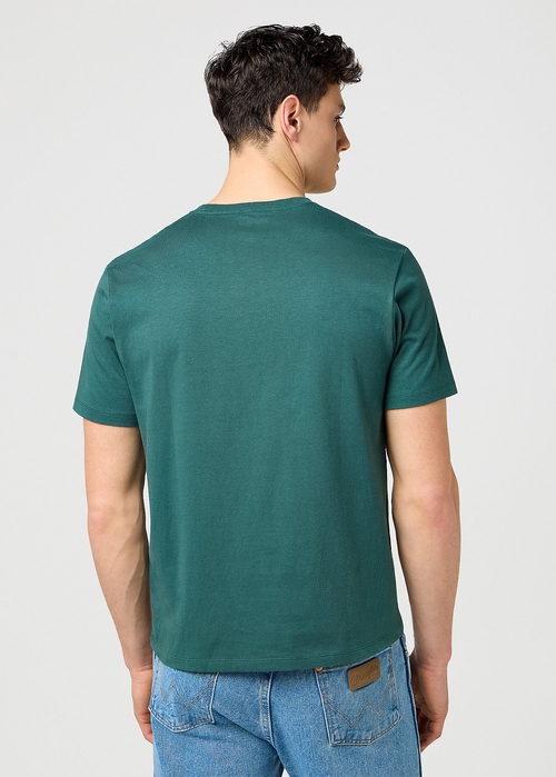 Meski T Shirt Wrangler Regular Sign Off Tee Bistro Green - 112371479