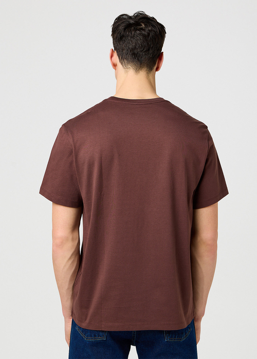 Meski T Shirt Wrangler Relaxed Embroidery Tee Mahogany - 112371490