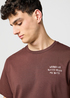 Meski T Shirt Wrangler Relaxed Embroidery Tee Mahogany - 112371490