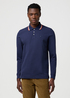 Meska Koszulka Polo Wrangler Long Sleeve Polo Shirt Navy - 112371506
