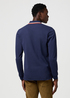 Meska Koszulka Polo Wrangler Long Sleeve Polo Shirt Navy - 112371506