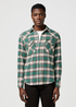 Meska Koszula Materialowe Wrangler Western Shirt Bistro Green Check - 112371615