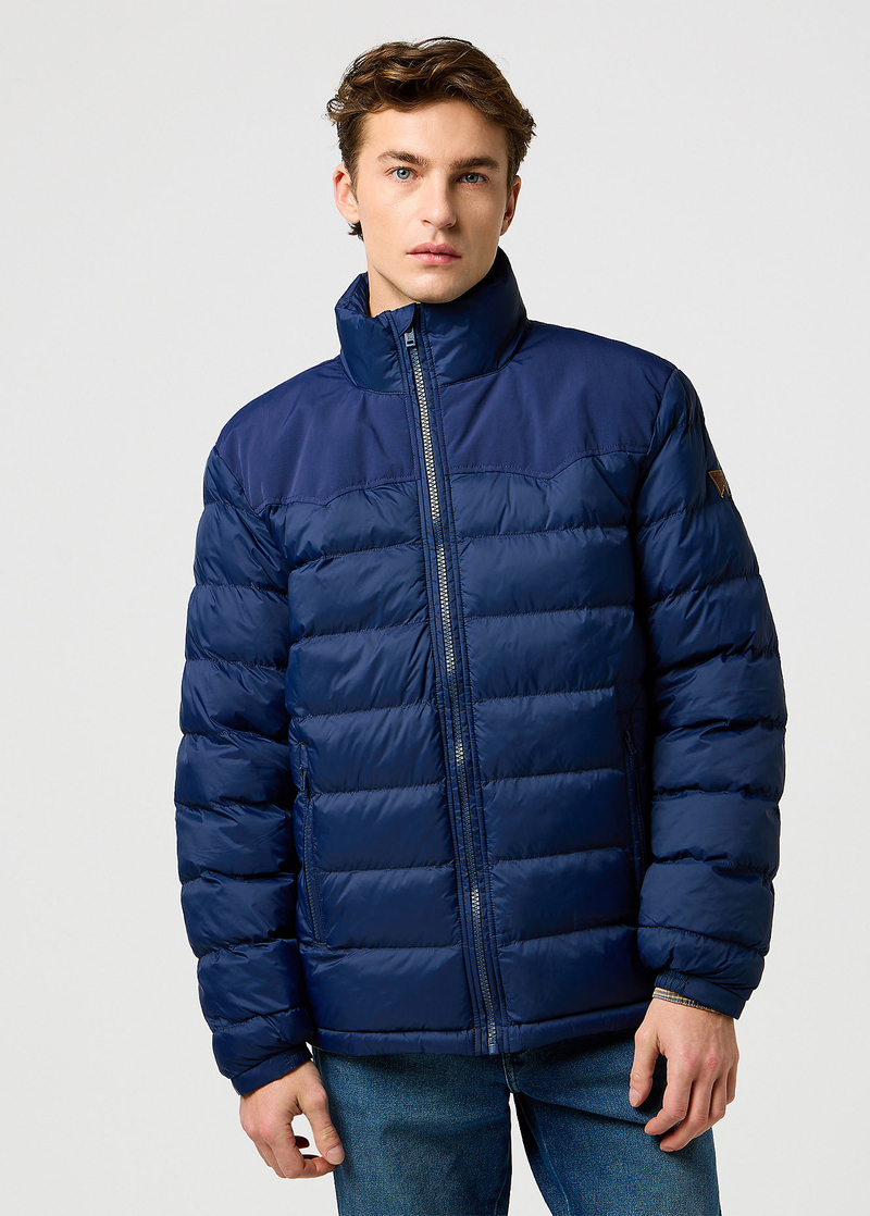 Meska Kurtka Przejsciowa Wrangler Packable Puffer Jacket Navy - 112371448