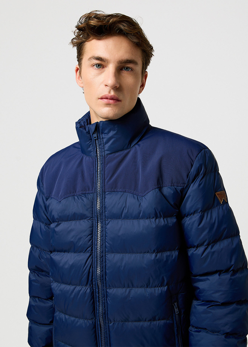 Meska Kurtka Przejsciowa Wrangler Packable Puffer Jacket Navy - 112371448