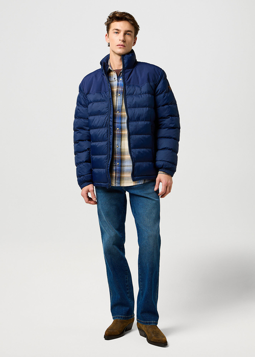 Meska Kurtka Przejsciowa Wrangler Packable Puffer Jacket Navy - 112371448