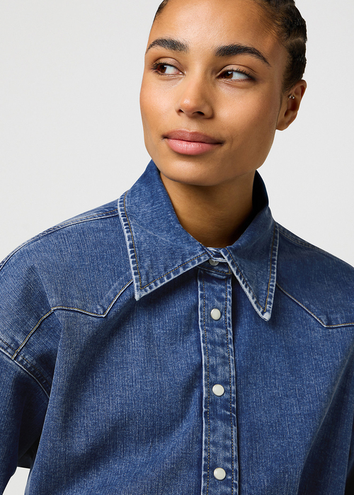 Sukienka Dinsowa Wrangler Slim Darted Skirt Dress Saphire Trace - 112370802