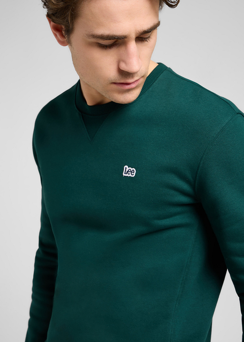 Meska Bluza Lee Patch Crew Sweatshirt Jade Forest - 112371836