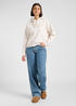 Bluza Damska Lee Relaxed Essemtiale Hoodie Ecru Heather - 112371337