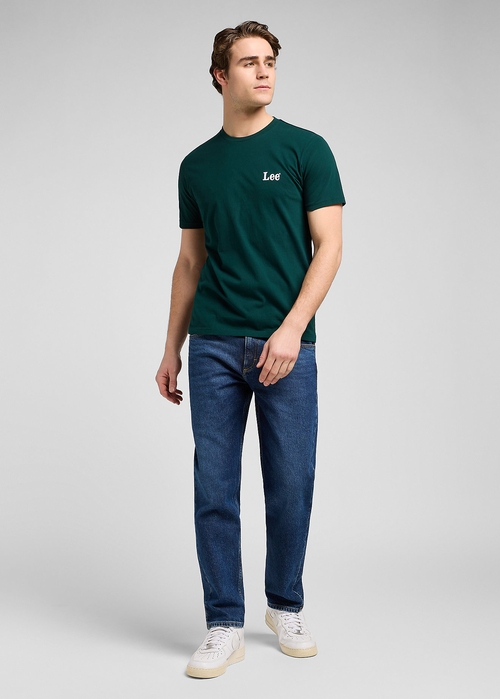Meski T Shirt Lee Short Sleeve Tee Small Logo Tee Jade Forest - 112370501