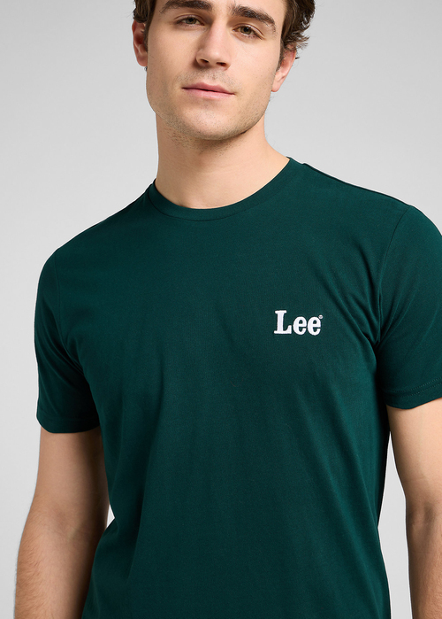Meski T Shirt Lee Short Sleeve Tee Small Logo Tee Jade Forest - 112370501