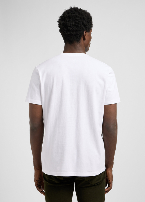 Mski T Shirt Lee Small Logo Tee Bright White - 112370503