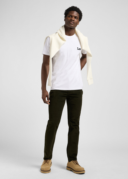 Meski T Shirt Lee Small Logo Tee Bright White - 112370503