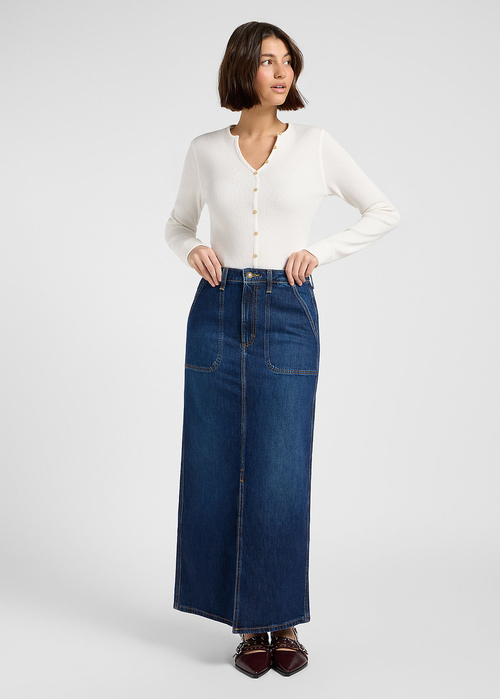 Koszulka Z Dlugim Rekawem Lee Slim Washed Waffle Henley Ecru - 112371290