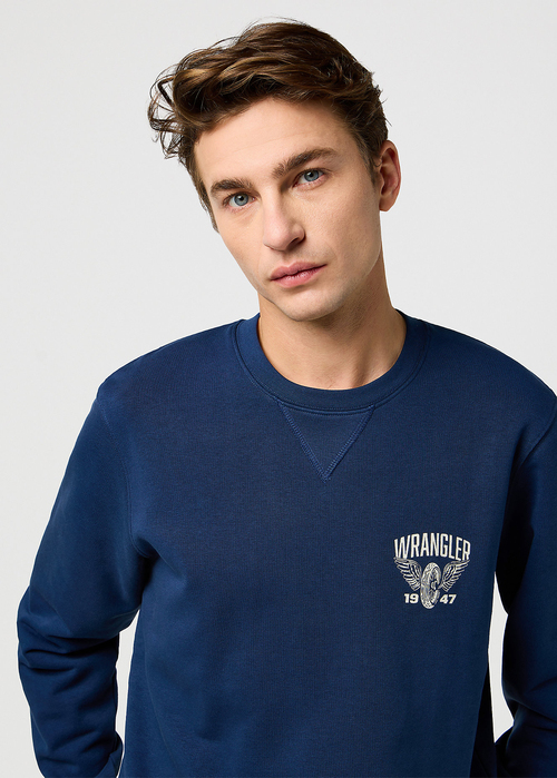 Wrangler Regular Americana Crew - Navy 112371678 