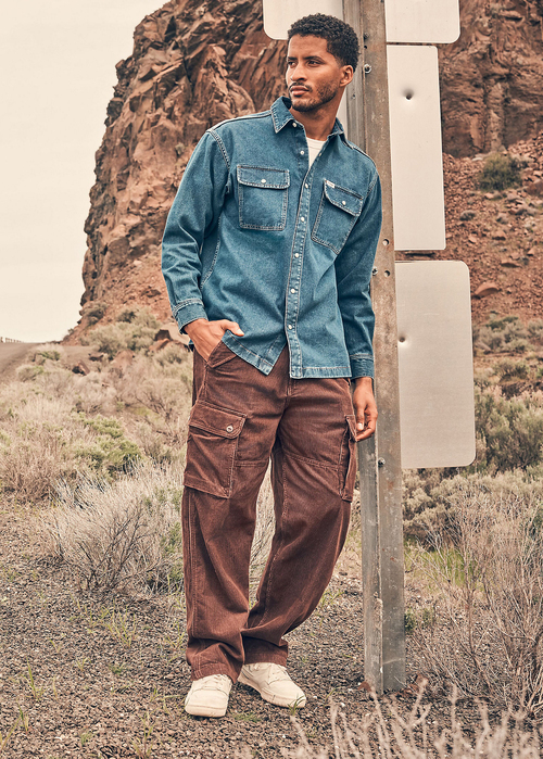 Wrangler Overshirt - Retro Blue 112371546