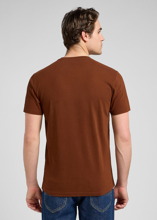 Mski T Shirt Lee Short Sleeve Logo Tee Luxe Brown - 112370498
