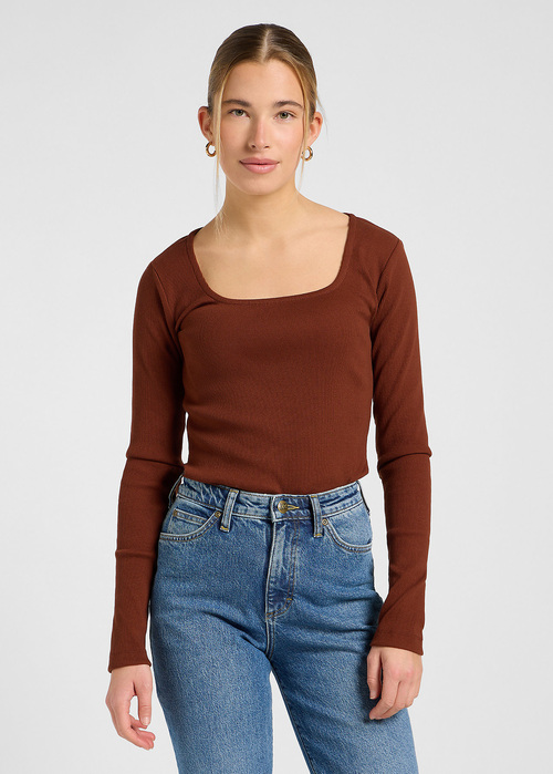 Lee Long Sleeve Square Neck - Luxe Brown 112370953