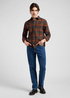 Meska Koszula Materialowe Lee Leesure Shirt Copper Fields Check - 112370560