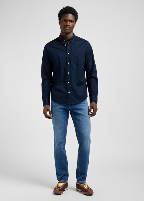 Meska Koszula Materialowe Lee Button Down Shirt Rivet Navy - 112370461