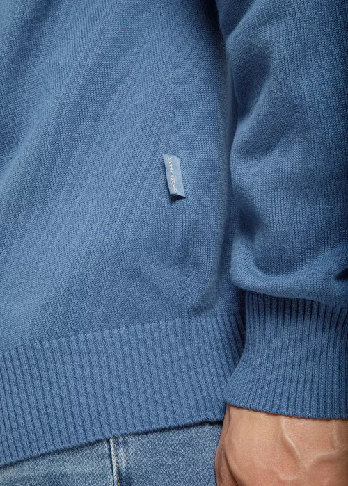 Meski Sweter Cross Jeans Knitwear C Neck Indigo 005 - 34228-005