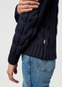 Damski Sweter Wrangler Cable Knit Sweater Dark Navy - 112370798