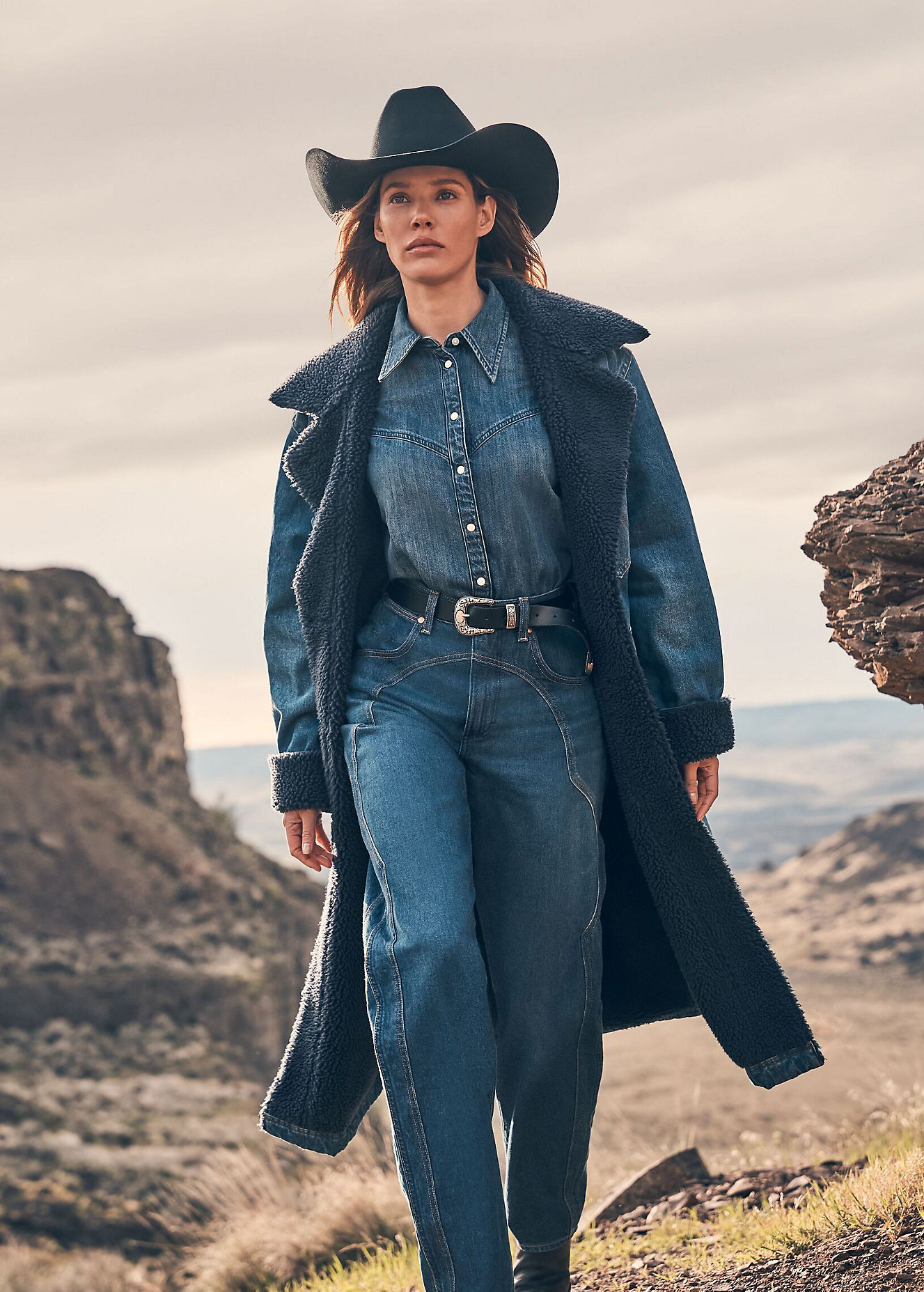 Damska Koszula Dzinsowa Wrangler Regular Yoke Shirt Sparkle Blue - 112370794