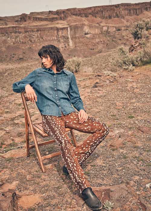 Damska Koszula Dzinsowa Wrangler Regular Yoke Shirt Sparkle Blue - 112370794