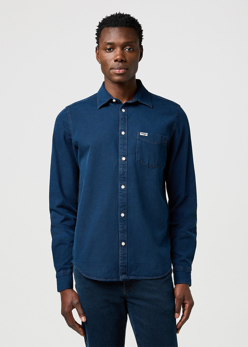 Wrangler One Pocket Shirt - Blue Oxide 112371548