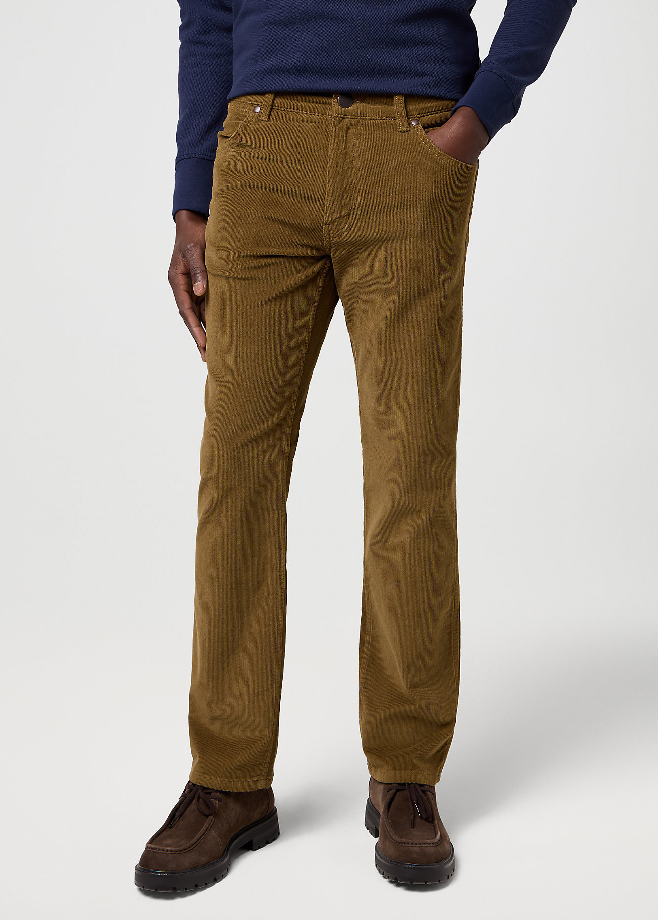 Meskie Spodnie Materialowe Wrangler Szturksowe Greensboro Kangaroo - 112370845