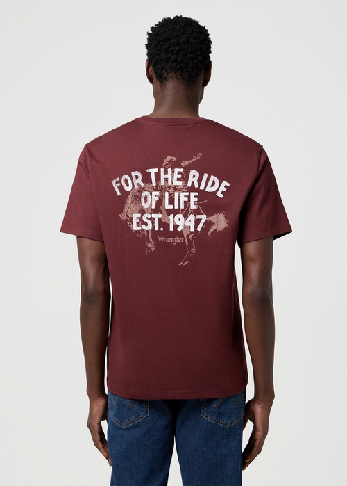 Meski T Shirt Wrangler Graphic Tee Decadent Chocolate - 112371419