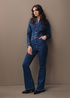 Damskie Spodnie Dzinsowe Lee Slim Western Jumpsuit Upstream - 112371069