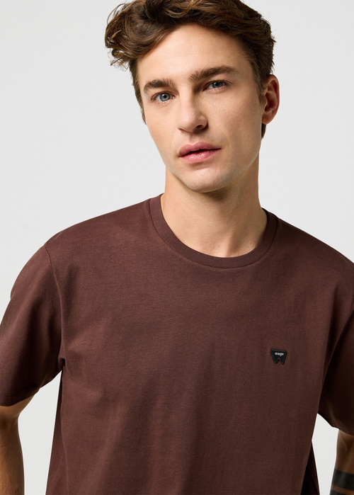 Meski T Shirt Wrangler Sign Off Tee Mahagony - 112371484