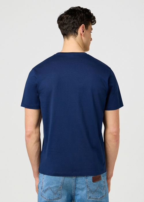 Meski T Shirt Wrangler Small Americana Tee Navy - 112371410
