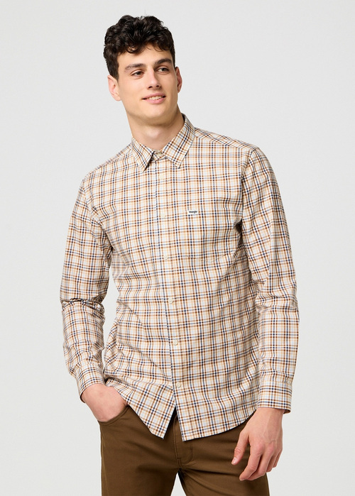 Wrangler One Pocket Shirt - White Check 112371402
