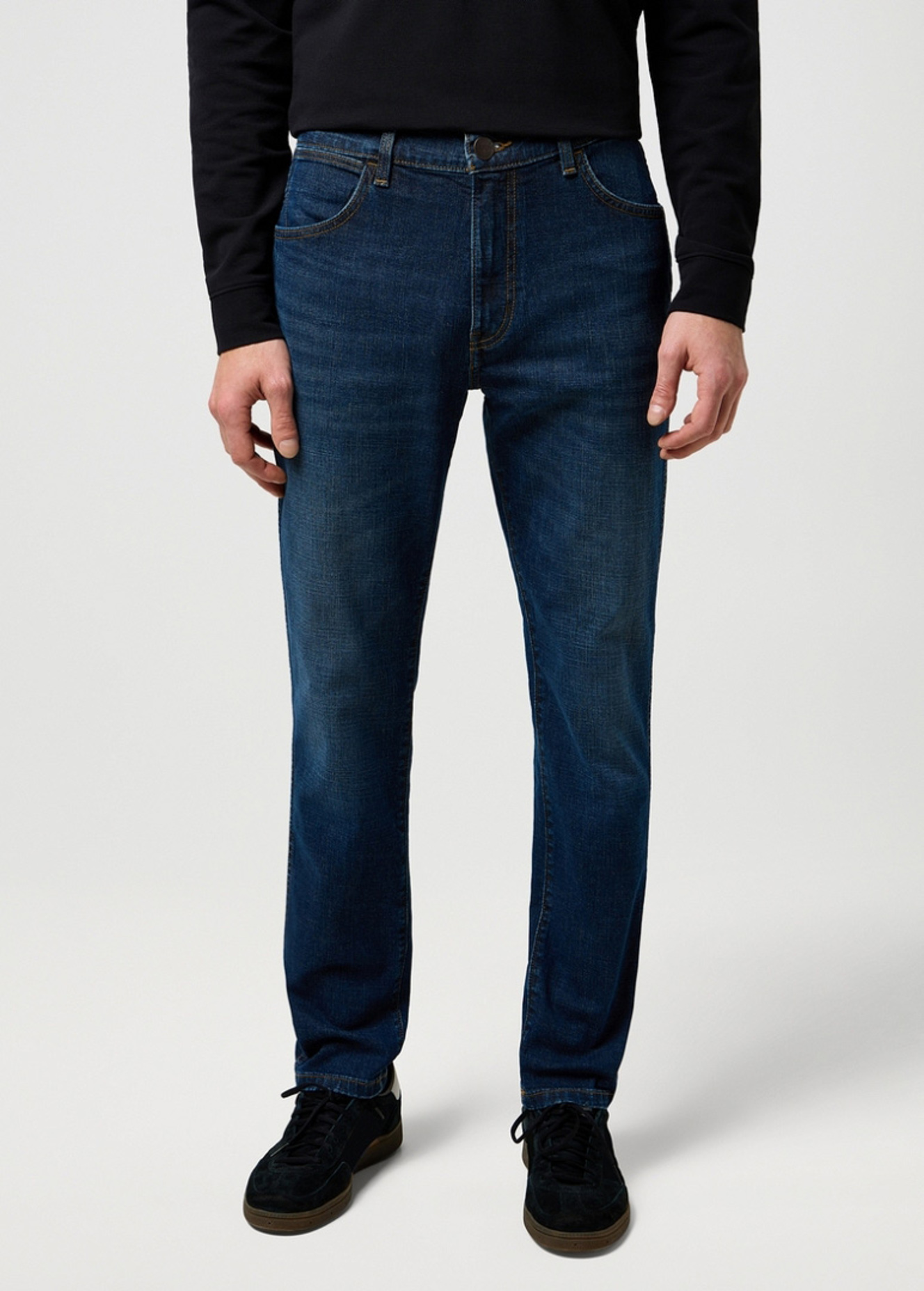 Meskie Spodnie Dzinsowe Wrangler Larston Obsidian - 112371372