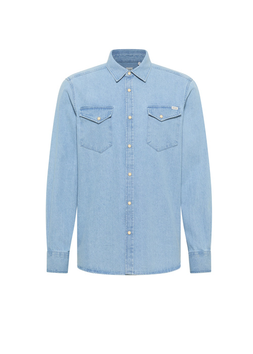 Meska Koszula Dzinsowe Mustang Duver Denim Blue - 1016950-5000-200