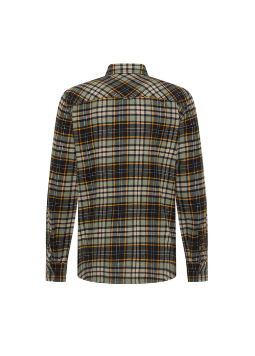 Meska Koszula Materialowe Mustang Eastbridge Brushed Twill Big Check Green - 1016954-12782