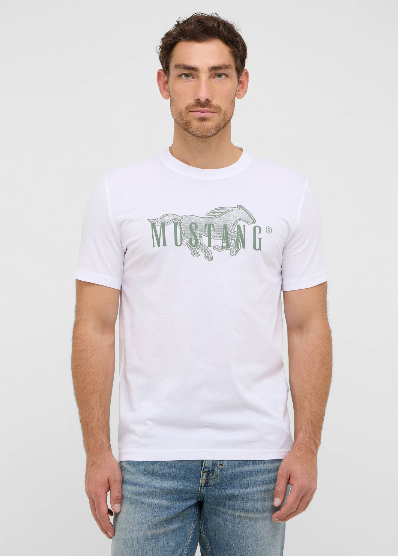 Meski T Shirt Mustang Austin Bright White - 1016858-2007