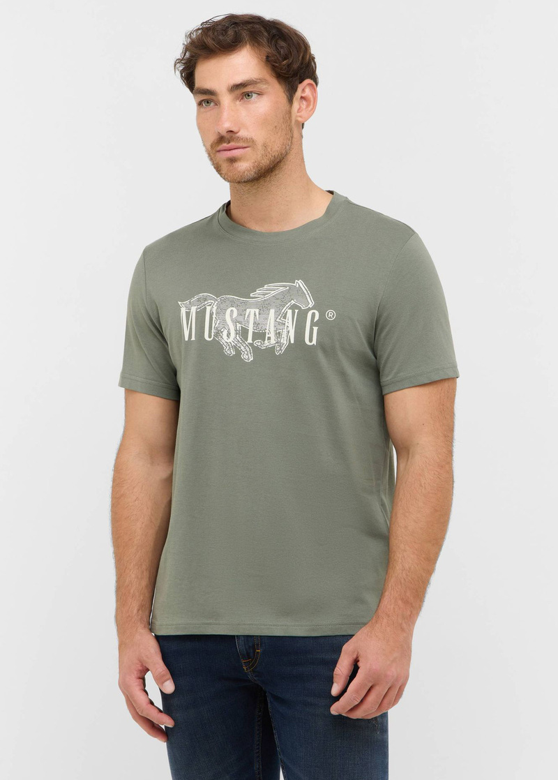 Meski T Shirt Mustang Austin Agave Green - 1016858-6473