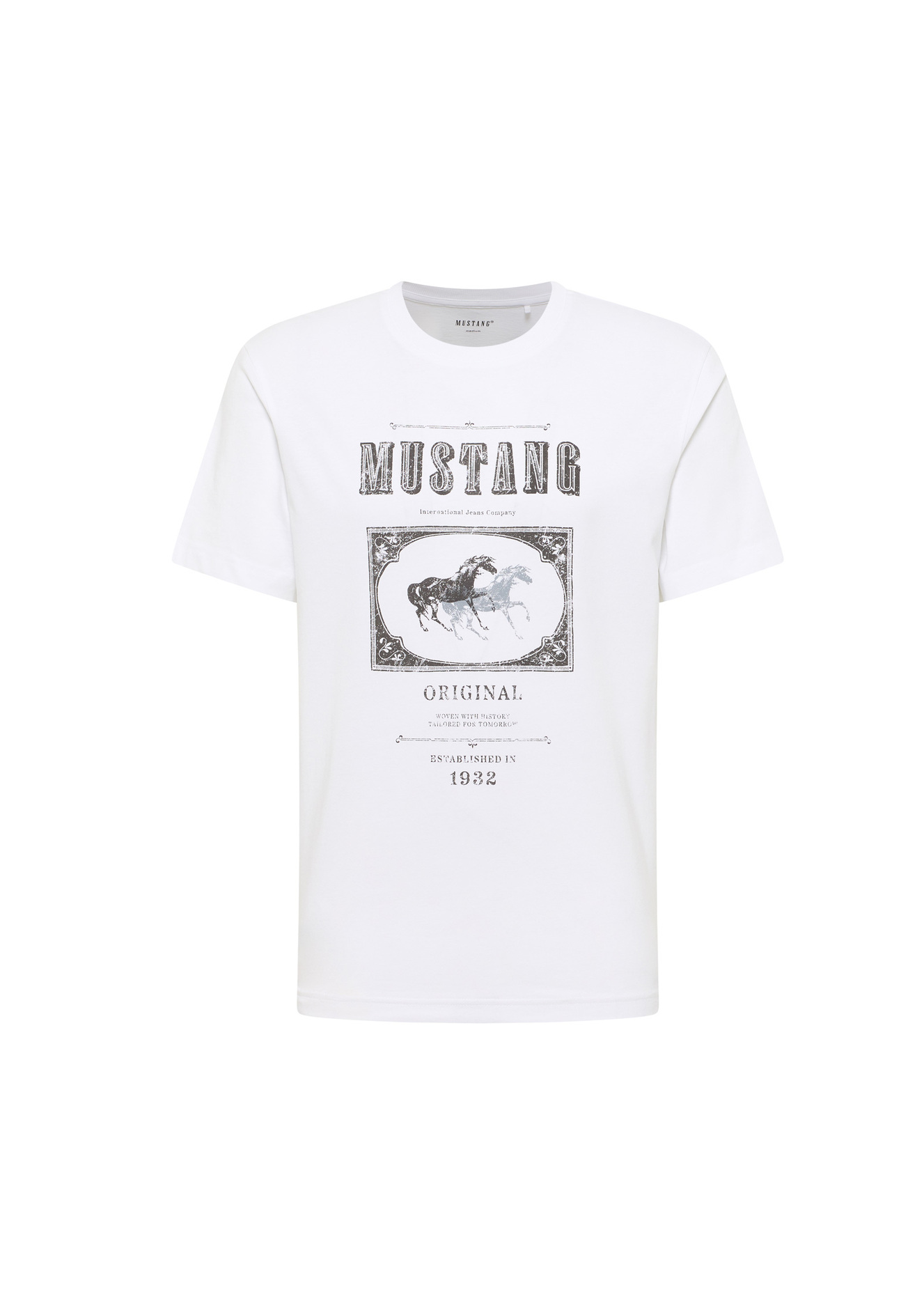 Meski T Shirt Mustang Akron Bright White - 1016864-2007