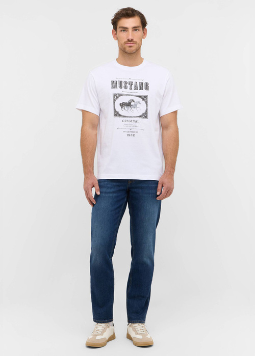 Meski T Shirt Mustang Akron Bright White - 1016864-2007
