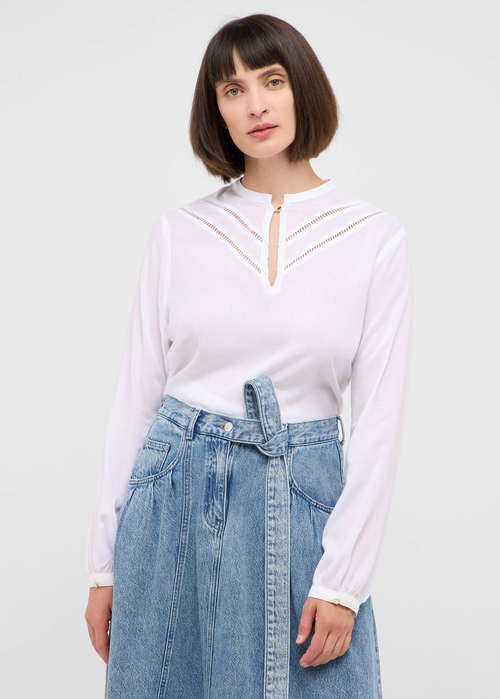 Damska Koszula Materialowa Mustang Elsberry Whisper White - 1016726-2013