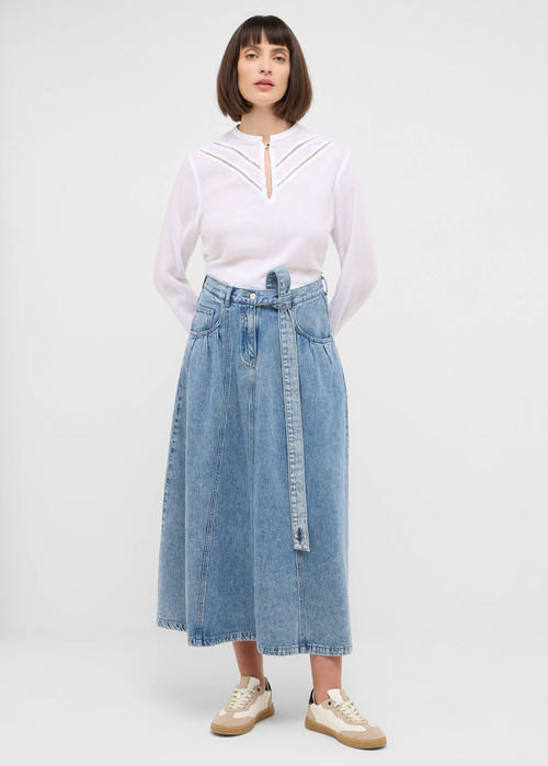 Damska Koszula Materialowa Mustang Elsberry Whisper White - 1016726-2013